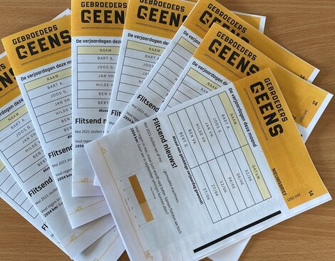 Gebroeders Geens nieuwsbrief